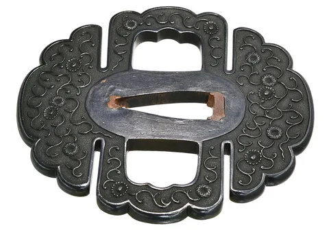 Dettaglio di Tsuba · Owari kinkō