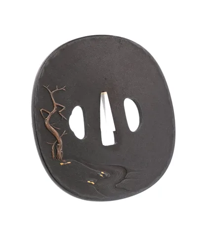 Detalle de Tsuba (pareja daishō) · Aizu Shōami
