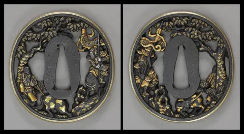 Guarniciones de Tsuba · Okamoto Naoshige (Tetsugendō)