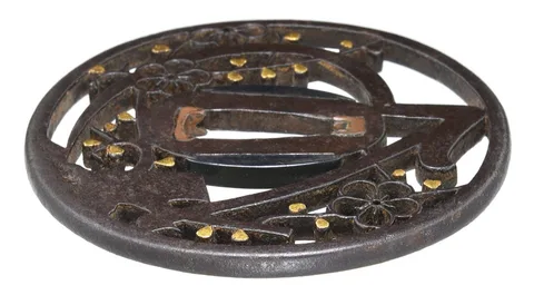 Dettaglio di Tsuba · Kyō-Shōami