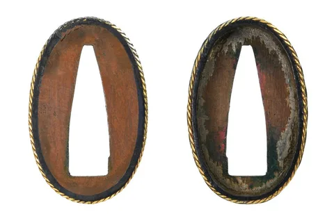 Dettaglio di Fuchi-kashira · Kaga kinkō