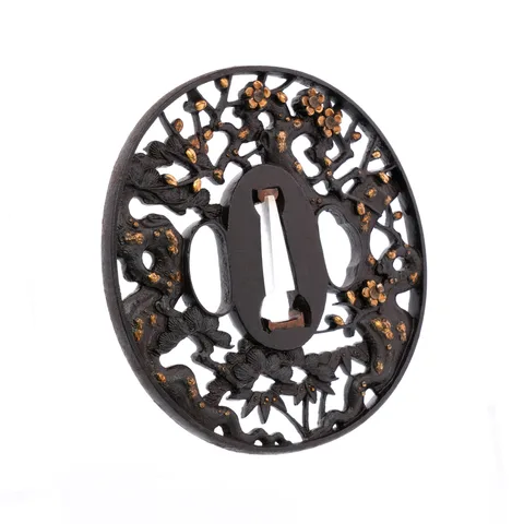 Detalle de Tsuba · escuela Tetsugendō