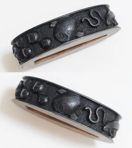 Detalle de Fuchi-kashira · Mino
