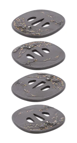 Detalle de Tsuba (pareja daishō) · Aizu Shōami