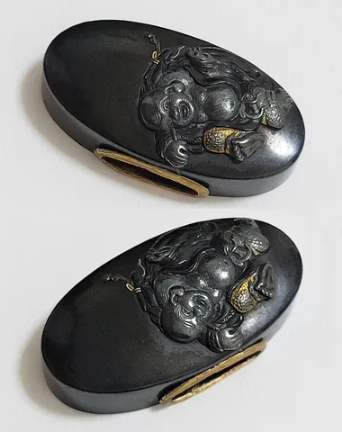 Detail von Fuchi-kashira · Mitsuhiro (Tamagawa-Schule)