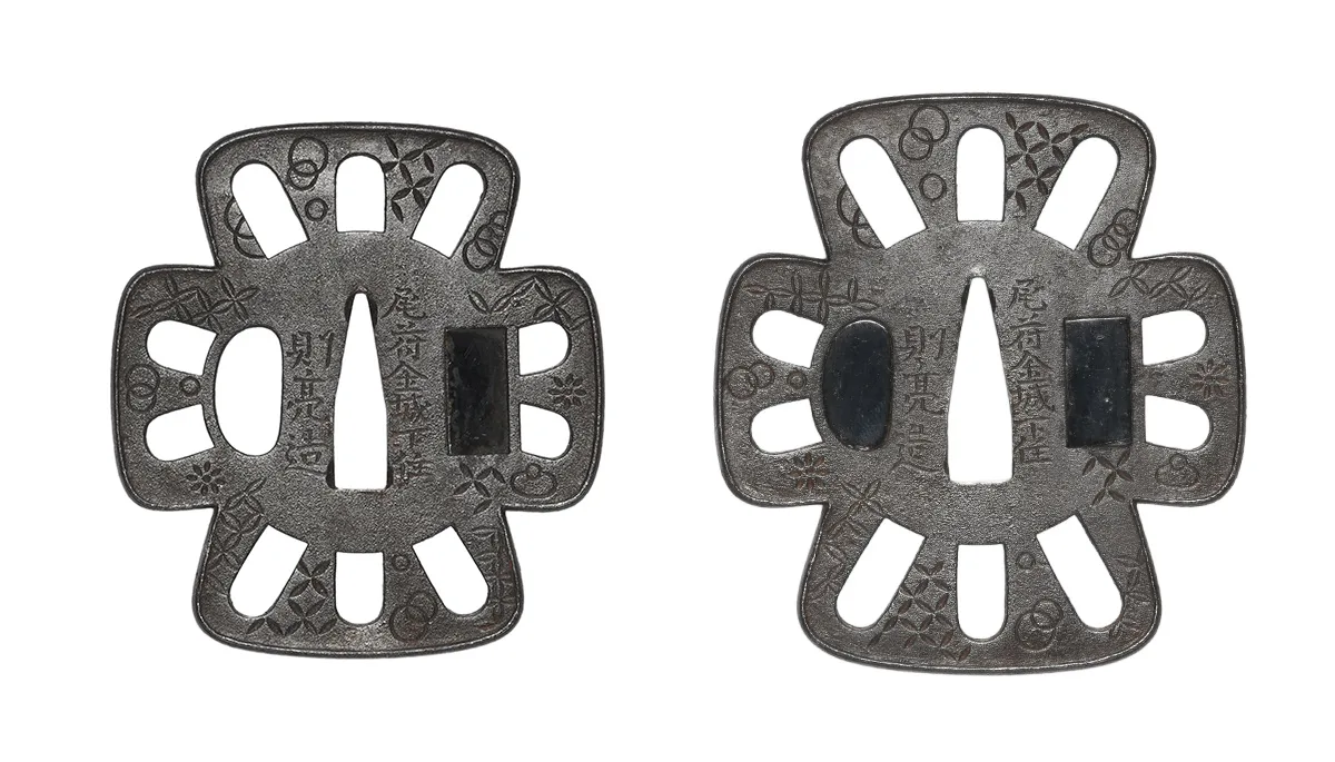 Guarniciones de Tsuba daishō · Norisuke