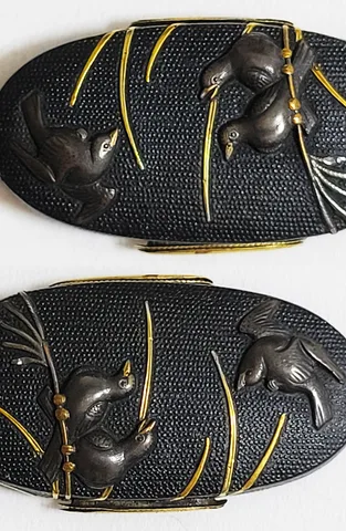Dettaglio di Fuchi-kashira · Iwamoto Konkan