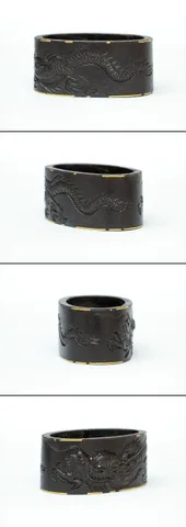 Dettaglio di Fuchi-kashira · Seiryūken Eiju