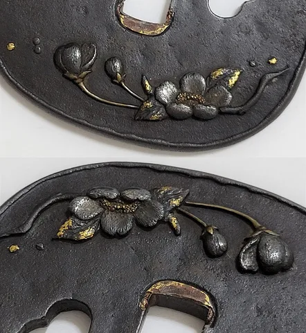 Detalle de Tsuba · Toshikage (escuela Tōryūsai)
