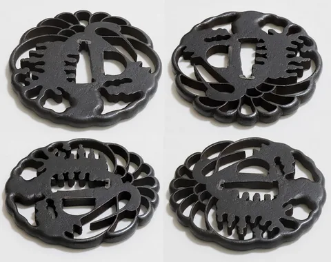 Detalle de Tsuba · escuela Hayashi (Higo)