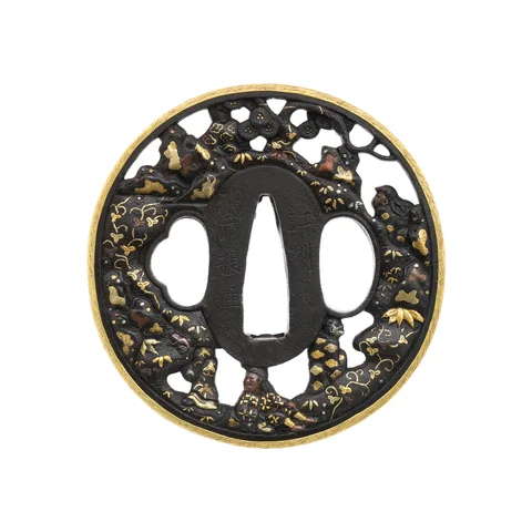 Guarniciones de Tsuba · Kadono Yukinaga (Hikone-bori)