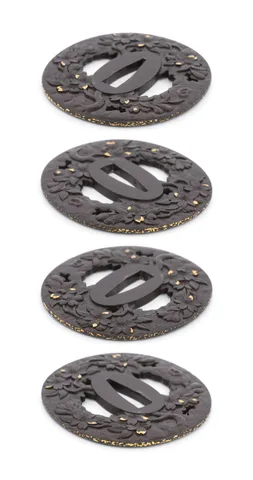 Detalle de Tsuba daishō · Masatsugu (Bushū)