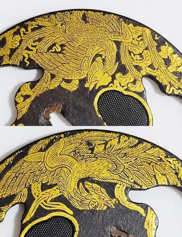 Detalle de Tsuba · Awa Shōami (Awa kenjō)