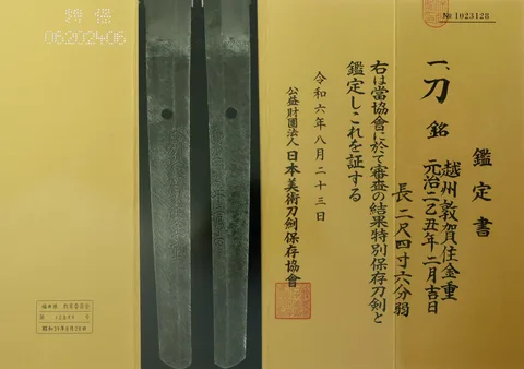 Papel de Esshū Tsuruga-jū Kaneshige