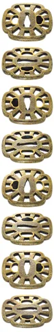 Détail de Tsuba daishō · Kyō-kenjō