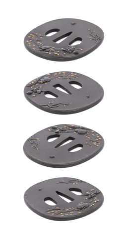 Detalle de Tsuba (pareja daishō) · Aizu Shōami