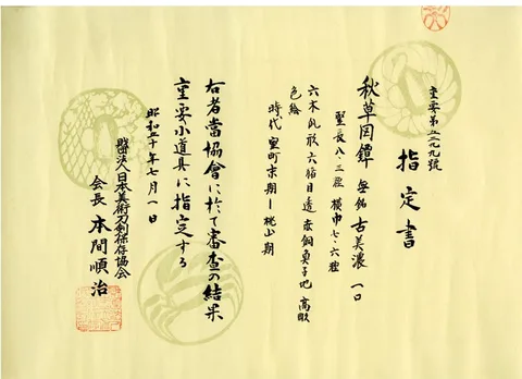 Papier von Tsuba · Ko-Mino