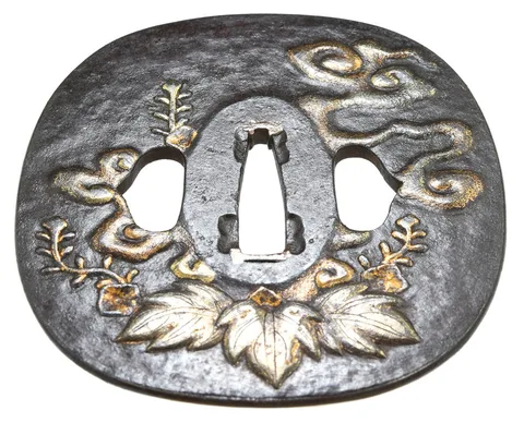 Dettaglio di Tsuba · scuola Kumagaya
