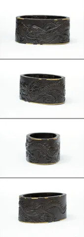 Dettaglio di Fuchi-kashira · Seiryūken Eiju