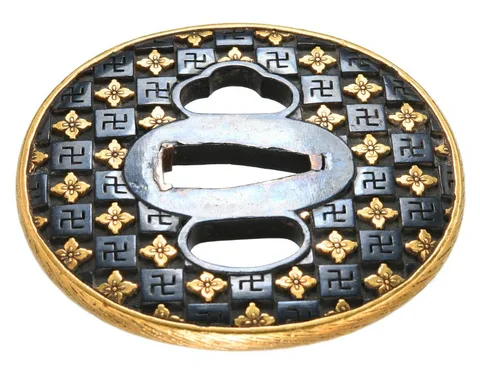 Detalle de Tsuba y fuchi-kashira · Nomura