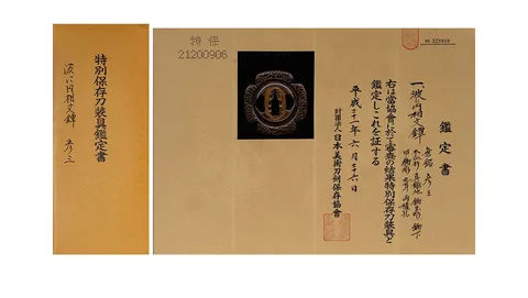 Papier von Tsuba · Hirata Hikozō (zugeschrieben)