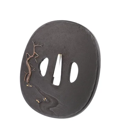Detalle de Tsuba (pareja daishō) · Aizu Shōami