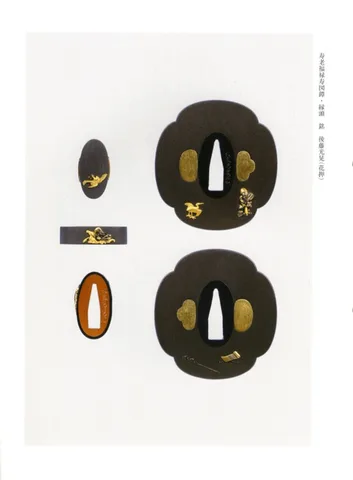 Papel de Tsuba y fuchi-kashira · Gotō Mitsuaki