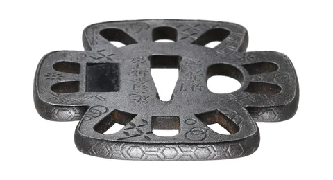 Detalle de Tsuba daishō · Norisuke