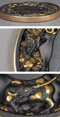 Detalle de Tsuba · Okamoto Naoshige (Tetsugendō)
