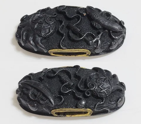 Detalle de Fuchi-kashira · Mino