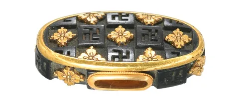 Detalle de Tsuba y fuchi-kashira · Nomura