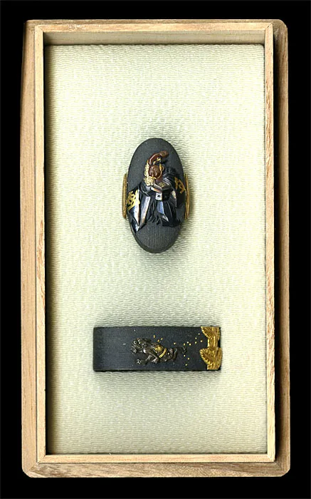 Guarniciones de Fuchi-kashira · Ishiguro Koretsune
