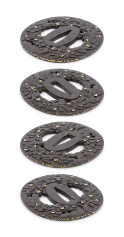Detalle de Tsuba daishō · Masatsugu (Bushū)