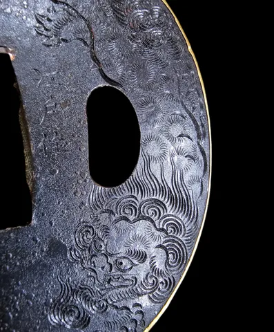 Dettaglio di Coppia di tsuba daishō · Norichika