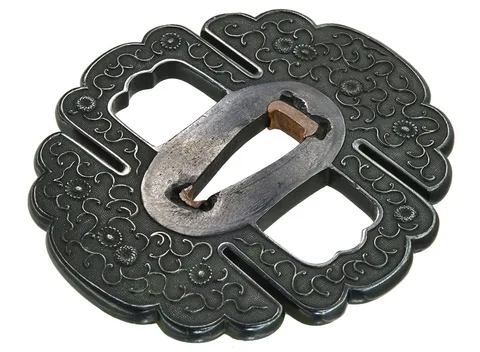 Dettaglio di Tsuba · Owari kinkō