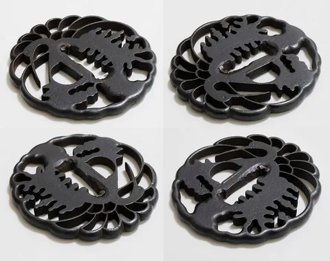 Detalle de Tsuba · escuela Hayashi (Higo)