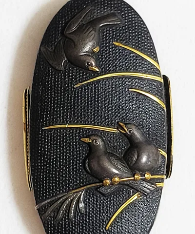 Dettaglio di Fuchi-kashira · Iwamoto Konkan