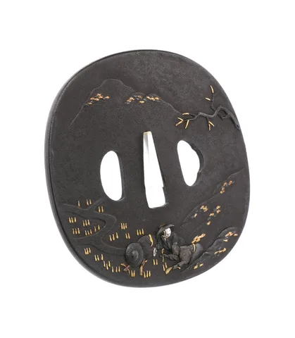 Detalle de Tsuba (pareja daishō) · Aizu Shōami