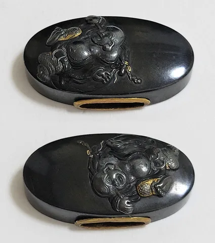Detail von Fuchi-kashira · Mitsuhiro (Tamagawa-Schule)