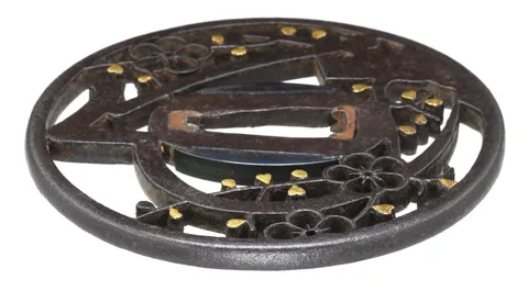 Dettaglio di Tsuba · Kyō-Shōami