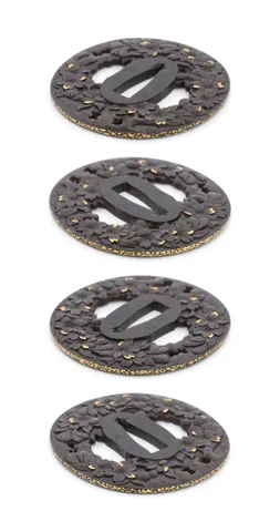 Detalle de Tsuba daishō · Masatsugu (Bushū)