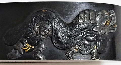 Detail von Fuchi-kashira · Mitsuhiro (Tamagawa-Schule)