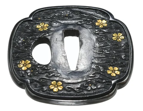 Detail von Tsuba · Kyō-kinkō