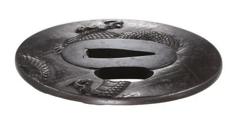Detalle de Tsuba · Oka Tomokata (Chōshū)