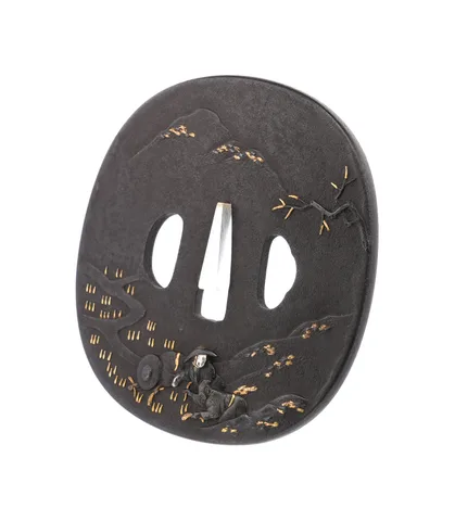 Detalle de Tsuba (pareja daishō) · Aizu Shōami