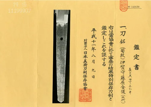Papel de Iga no Kami Fujiwara Kinmichi II