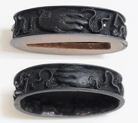 Detalle de Fuchi-kashira · Mino