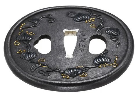 Dettaglio di Tsuba daishō · Furukawa Naohide