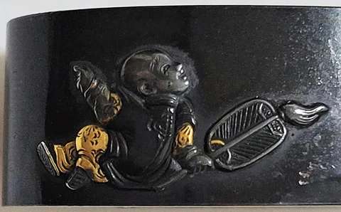 Detail von Fuchi-kashira · Mitsuhiro (Tamagawa-Schule)