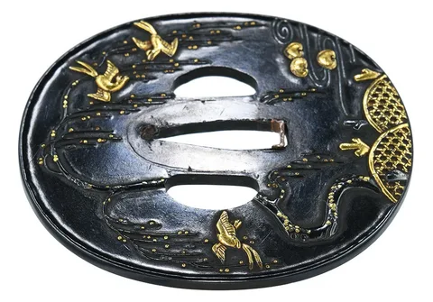 Detalle de Tsuba · Kaga kinkō